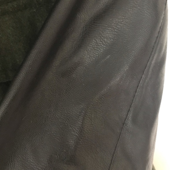 Rare L2 Faux Leather Jacket with Wool-Dark Olive - Picture 13 of 14
